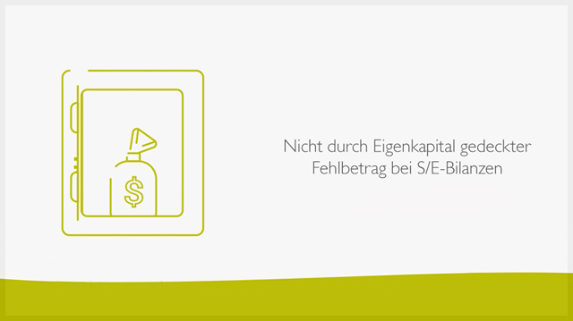 Nicht durch Eigenkapital gedeckter Fehlbetrag bei S/E-Bilanzen Nicht durch Eigenkapital gedeckter Fehlbetrag bei S/E-Bilanzen