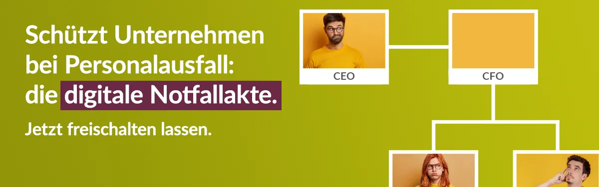 Schützt Unternehmen bei Personalausfall: die digitale Notfallakte.